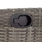 vidaXL Sedie Reclinabili da Giardino con Poggiapiedi - Set da 2, Lettini Regolabili in Polyrattan, Resistenti alle Intemperie e ai Raggi UV, Facili da Pulire, Cuscini Blu Scuro