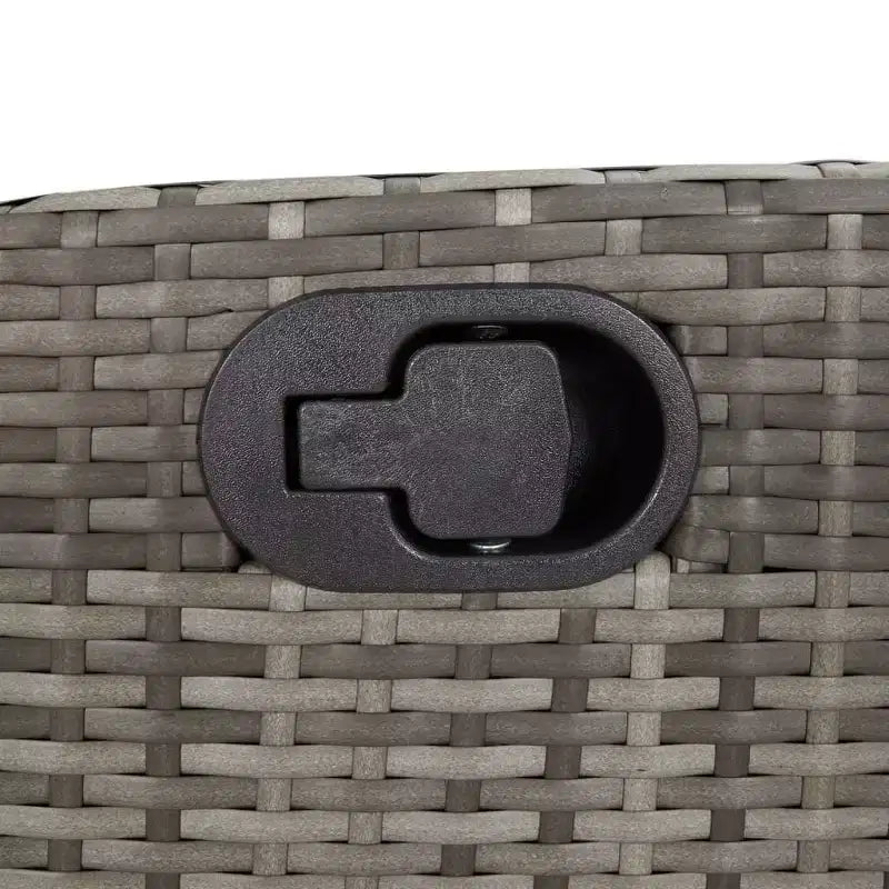 vidaXL Sedia Reclinabile da Giardino con Poggiapiedi - Polirattan Grigio e Cuscino Blu Scuro, Resistente alle Intemperie, Schienale Regolabile per Uso Esterno/Giardino/Terrazza