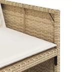 vidaXL Sedie da giardino con cuscini 4 pz Polyrattan Beige