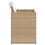 vidaXL Sedie da giardino con cuscini 4 pz Polyrattan Beige