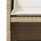 vidaXL Sedie da giardino con cuscini 4 pz Polyrattan Beige