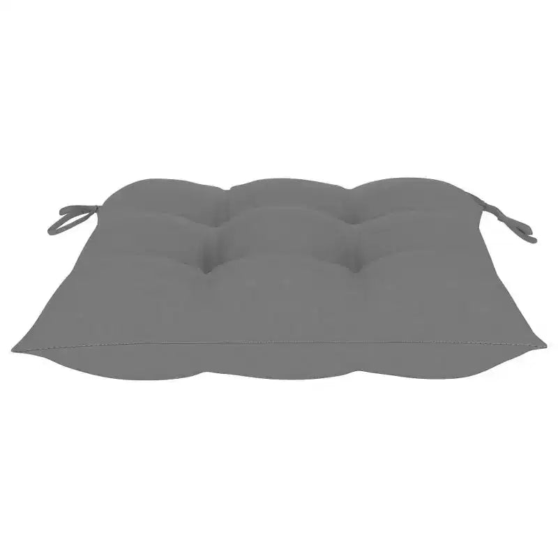 vidaXL Eleganti sedie da giardino con cuscini comodi 4 pz - Struttura in legno massello di teak, cuscini grigi, leggere, pieghevoli, di facile manutenzione