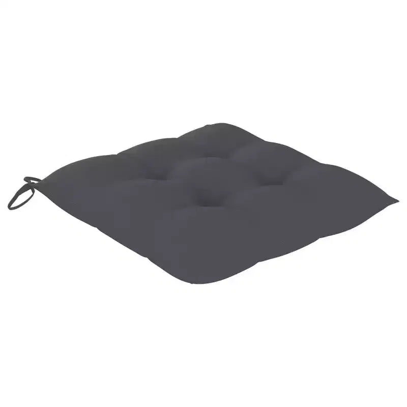 vidaXL Sedie Pieghevoli da Giardino in Teak - Esterno con Cuscini Antracite Durevoli e Confortevoli, Leggere e Facili da Riporre (Set da 4)
