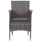 vidaXL Sedie da pranzo da giardino 2 pz in polyrattan grigio
