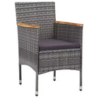 vidaXL Sedie da pranzo da giardino 2 pz in polyrattan grigio