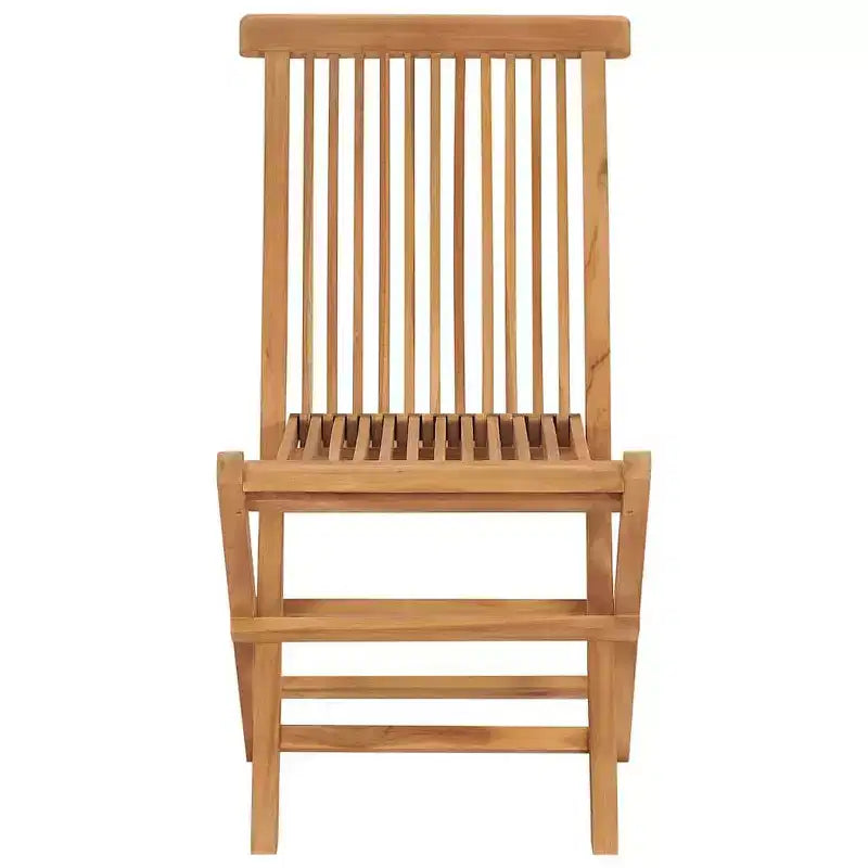 vidaXL Sedie Pieghevoli da Giardino, Set da 2, Sedie da Esterno in Legno per Giardino, Pranzo, Campeggio, Spiaggia, Terrazza, Struttura Stabile Facili da Riporre, Legno Massello di Teak