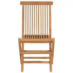 vidaXL Sedie Pieghevoli da Giardino, Set da 2, Sedie da Esterno in Legno per Giardino, Pranzo, Campeggio, Spiaggia, Terrazza, Struttura Stabile Facili da Riporre, Legno Massello di Teak