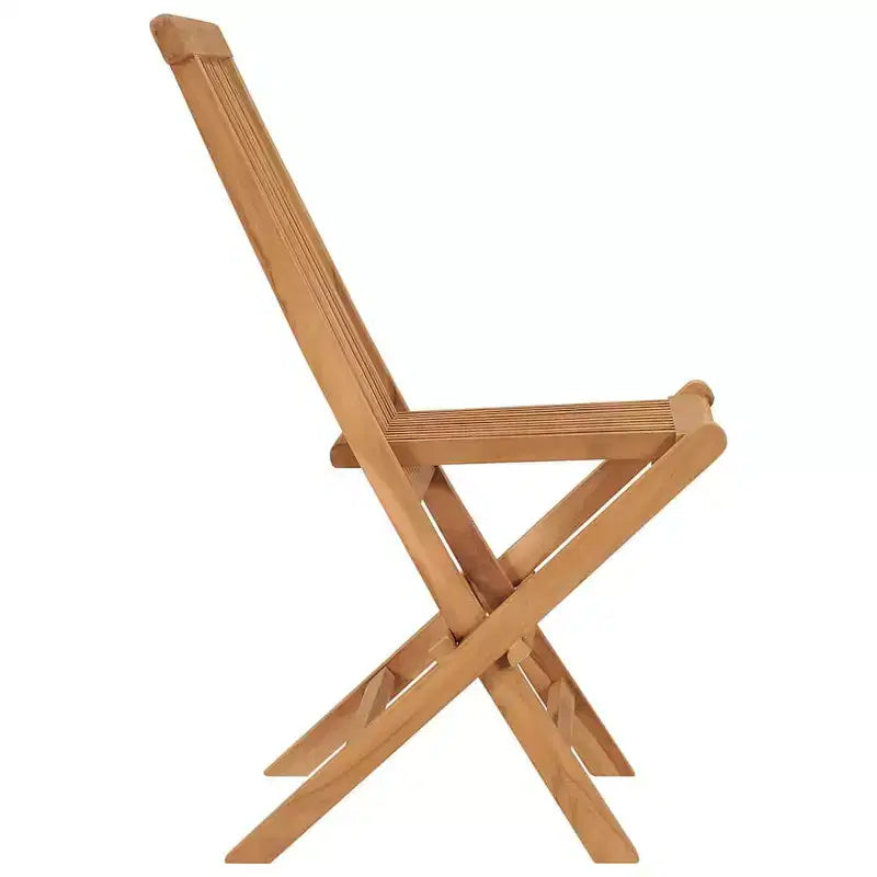 vidaXL Sedie Pieghevoli da Giardino, Set da 2, Sedie da Esterno in Legno per Giardino, Pranzo, Campeggio, Spiaggia, Terrazza, Struttura Stabile Facili da Riporre, Legno Massello di Teak