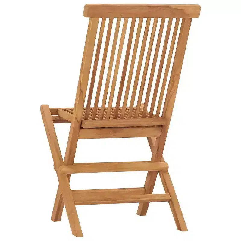 vidaXL Sedie Pieghevoli da Giardino, Set da 2, Sedie da Esterno in Legno per Giardino, Pranzo, Campeggio, Spiaggia, Terrazza, Struttura Stabile Facili da Riporre, Legno Massello di Teak