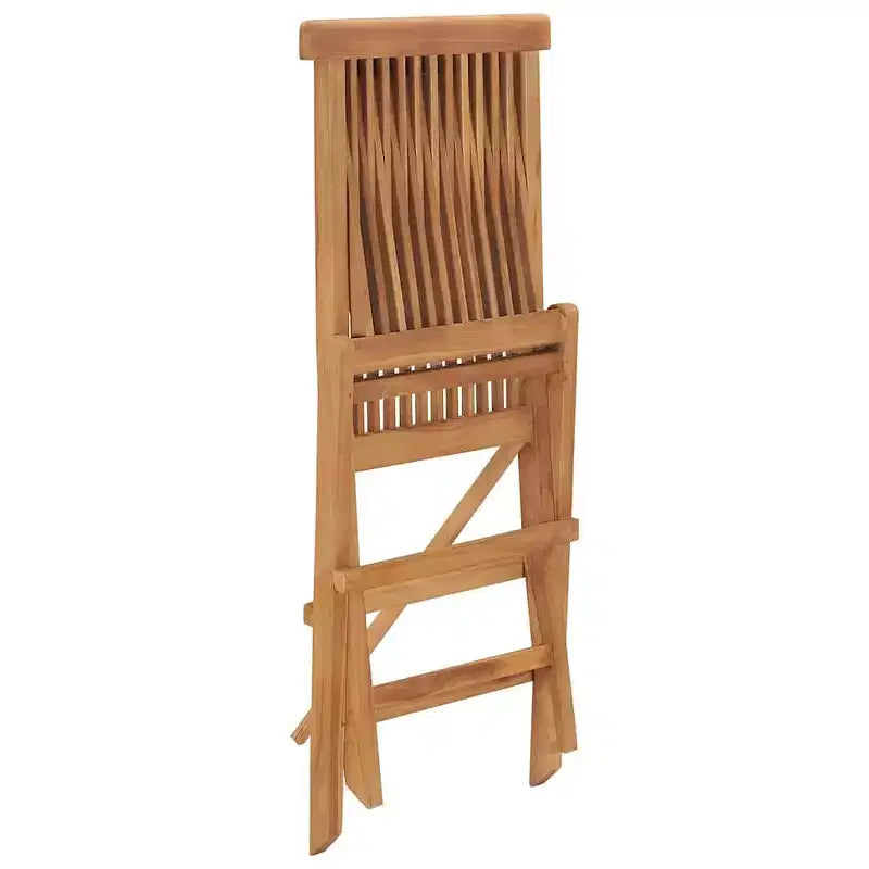 vidaXL Sedie Pieghevoli da Giardino, Set da 2, Sedie da Esterno in Legno per Giardino, Pranzo, Campeggio, Spiaggia, Terrazza, Struttura Stabile Facili da Riporre, Legno Massello di Teak