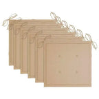 vidaXL Sedie Impilabili da Esterno, Set da 6 Pezzi, Legno Massello di Teak con Cuscini, Resistenti alle Intemperie, Per Interni/Esterni, Ideali per Casa, Ufficio, Bar e Caffè