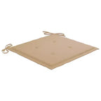 vidaXL Sedie Impilabili da Esterno, Set da 6 Pezzi, Legno Massello di Teak con Cuscini, Resistenti alle Intemperie, Per Interni/Esterni, Ideali per Casa, Ufficio, Bar e Caffè