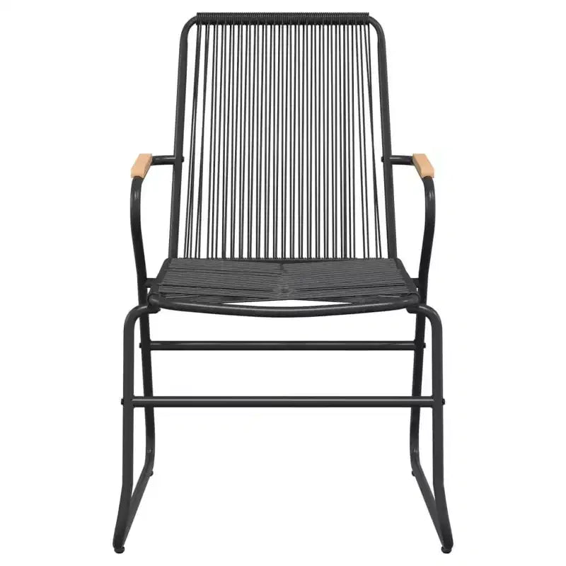 vidaXL Patio Chairs 2 pcs Black 22.8x23.2x33.7 PVC Rattan