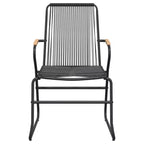 vidaXL Patio Chairs 2 pcs Black 22.8x23.2x33.7 PVC Rattan