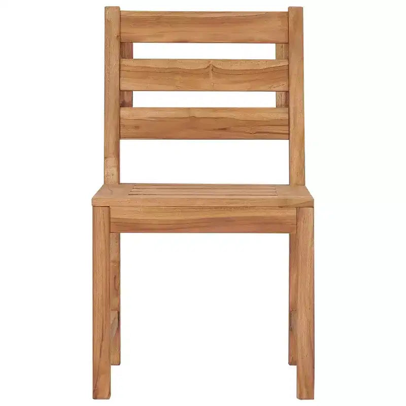 vidaXL Sedie da Giardino 2 pz in Legno Massello di Teak - Mobili da Esterno per Giardino, Patio o Terrazza con Schienale Comodo e Look Raffinato