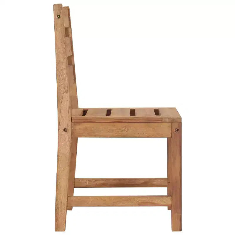 vidaXL Sedie da Giardino 2 pz in Legno Massello di Teak - Mobili da Esterno per Giardino, Patio o Terrazza con Schienale Comodo e Look Raffinato