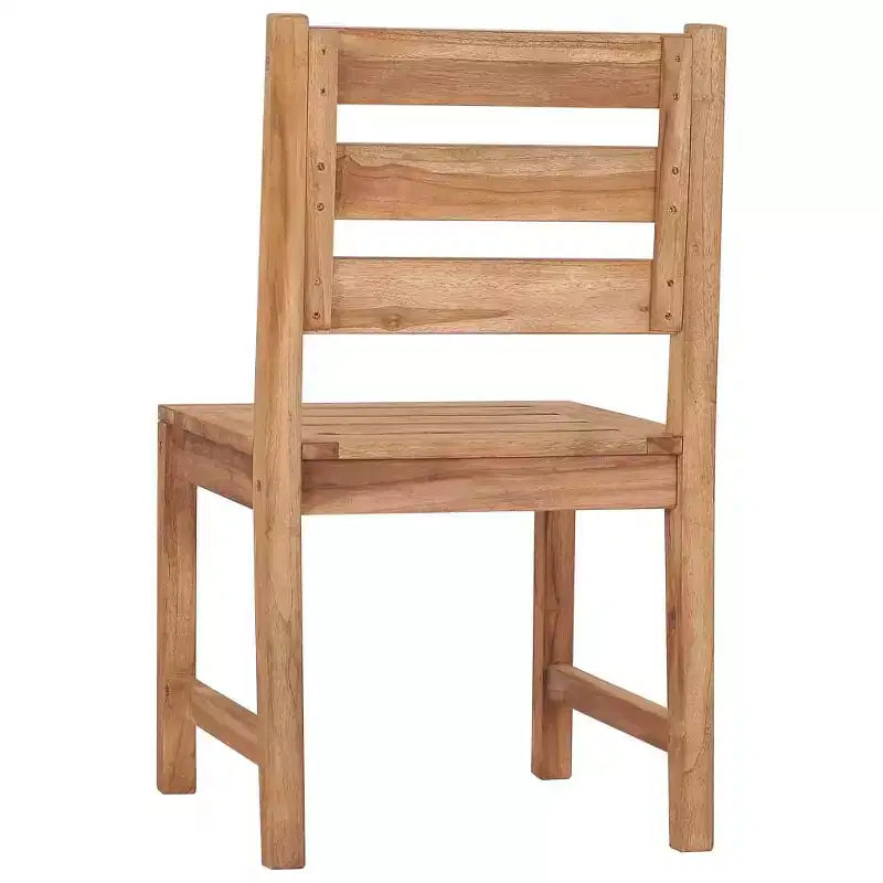 vidaXL Sedie da Giardino 2 pz in Legno Massello di Teak - Mobili da Esterno per Giardino, Patio o Terrazza con Schienale Comodo e Look Raffinato