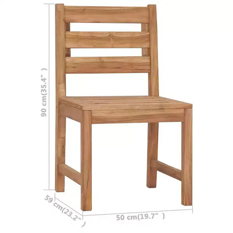 vidaXL Sedie da Giardino 2 pz in Legno Massello di Teak - Mobili da Esterno per Giardino, Patio o Terrazza con Schienale Comodo e Look Raffinato