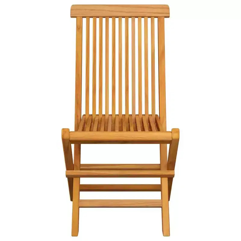 vidaXL Folding Patio Chairs - 8 pcs Set - Retro Style - Solid Teak Wood - Classic Design for Outdoor Use, Easy Storage - Brown
