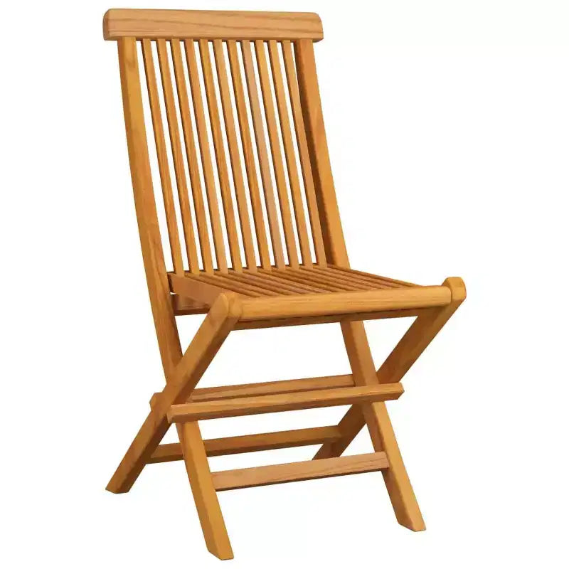 vidaXL Set di 4 sedie da giardino in teak con cuscini verdi, resistenti alle intemperie, leggere, pieghevoli e facili da pulire. Perfette per l'esterno