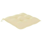 vidaXL Sedie da esterno in teak con cuscini bianco crema, 8 pz, mobili da giardino resistenti alle intemperie, design elegante, facili da riporre, leggere e resistenti