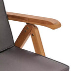 vidaXL Sedie da Giardino Reclinabili in Solido Legno di Teak con Cuscini - Lussuose, Schienali Regolabili, Facili da Piegare e Riporre, Ideali per Uso Esterno