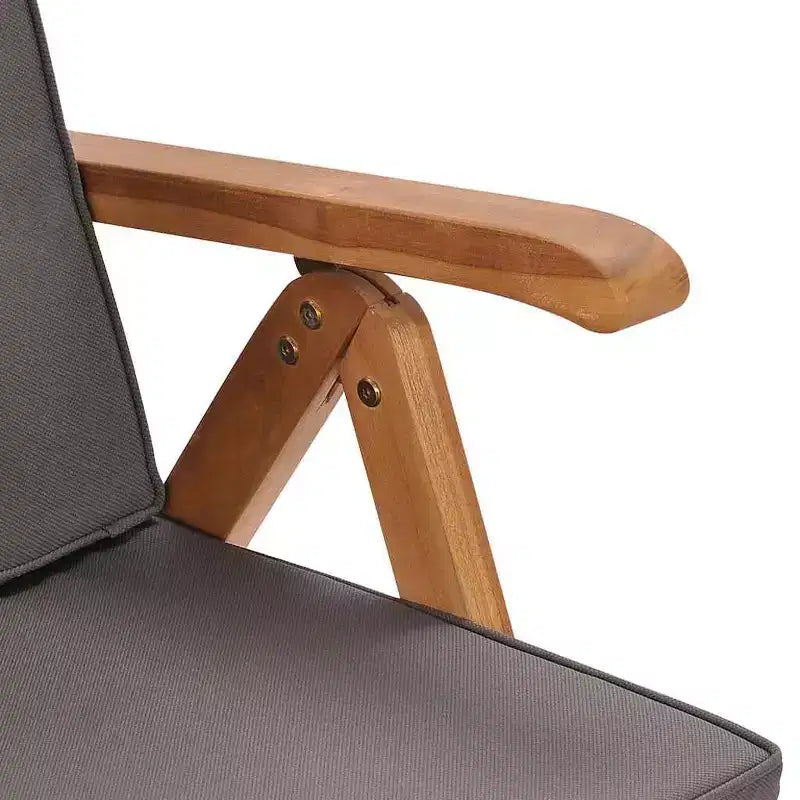 vidaXL Sedie da Giardino Reclinabili in Solido Legno di Teak con Cuscini - Lussuose, Schienali Regolabili, Facili da Piegare e Riporre, Ideali per Uso Esterno