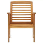 vidaXL Patio Chairs 2 Pcs Patio Dining Chair with Armrest Solid Wood Acacia - 2