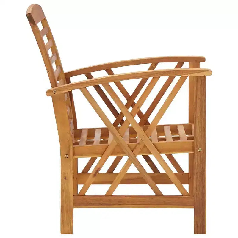 vidaXL Set 2 Sedie da Giardino Legno Massello di Acacia - Marrone
