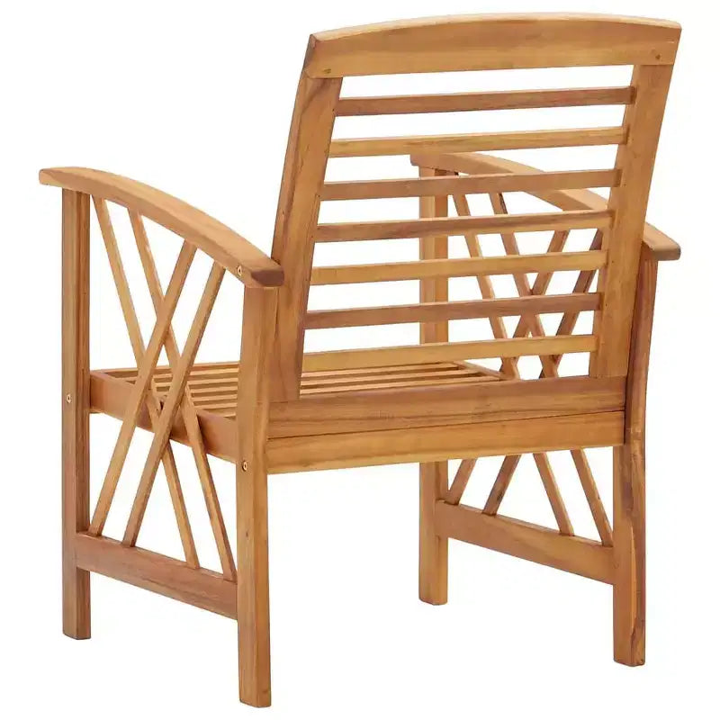 vidaXL Set 2 Sedie da Giardino Legno Massello di Acacia - Marrone