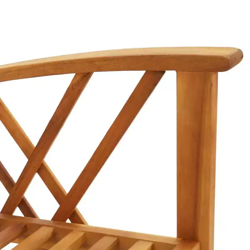 vidaXL Set 2 Sedie da Giardino Legno Massello di Acacia - Marrone