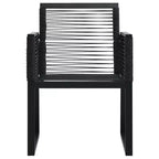 vidaXL 2/4x Garden Chair Black PVC Rattan Outdoor Patio Seating Lounge Chairs - Set of 2