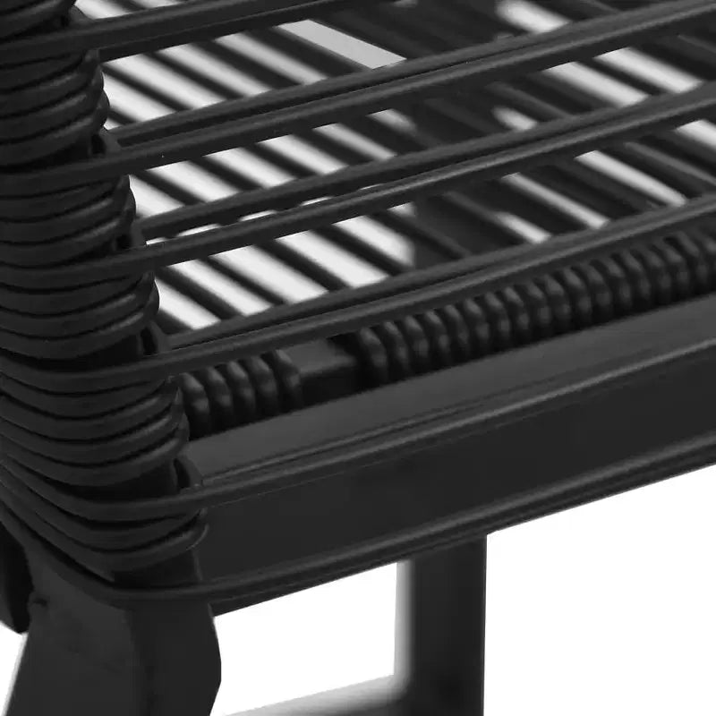 vidaXL 2/4x Garden Chair Black PVC Rattan Outdoor Patio Seating Lounge Chairs - Set of 2