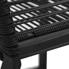 vidaXL 2/4x Garden Chair Black PVC Rattan Outdoor Patio Seating Lounge Chairs - Set of 2