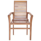 vidaXL Sedie da Giardino 2 pz con Cuscini Grigi - Legno Massello di Teak - Design Ergonomico per Giardino, Patio, Sala da Pranzo - 24.4x22.2x37