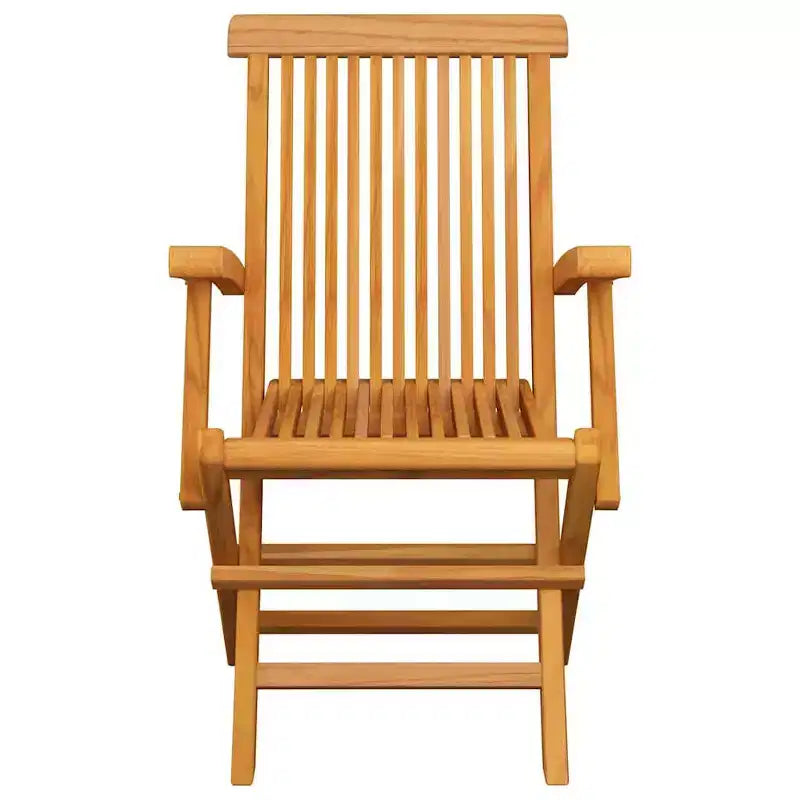 vidaXL 2X Solid Acacia Wood Patio Chairs with Taupe Cushions - Foldable Garden, Terrace and Patio Seating