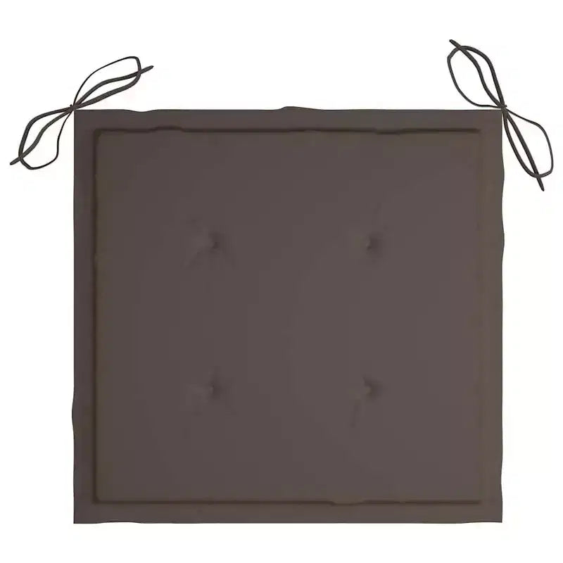 vidaXL 2X Solid Acacia Wood Patio Chairs with Taupe Cushions - Foldable Garden, Terrace and Patio Seating