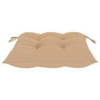 vidaXL Sedie da Giardino Pieghevoli in Legno Massello di Teak, con Cuscini Beige, Set da 4