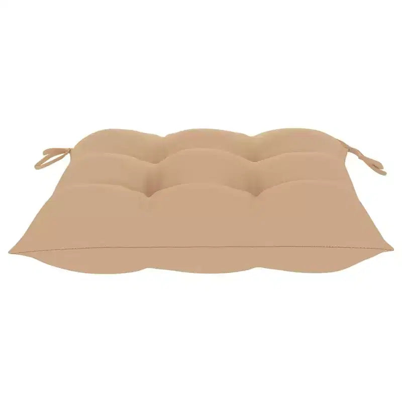 vidaXL Sedie da Giardino Pieghevoli in Legno Massello di Teak, con Cuscini Beige, Set da 4