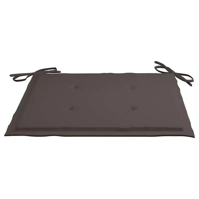 vidaXL Sedie da pranzo da giardino 2 pz con cuscini color tortora - Sedie impilabili a doghe in legno massello di teak per giardino/interni