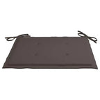 vidaXL Sedie da pranzo da giardino 2 pz con cuscini color tortora - Sedie impilabili a doghe in legno massello di teak per giardino/interni