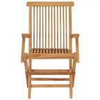 vidaXL 4 sedie da giardino pieghevoli in legno massello di teak con cuscini beige – Sedie da esterno per giardino, terrazzo o patio