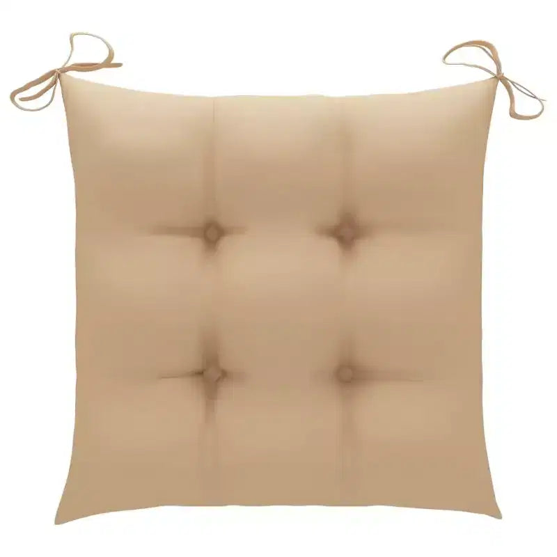 vidaXL 4 sedie da giardino pieghevoli in legno massello di teak con cuscini beige – Sedie da esterno per giardino, terrazzo o patio
