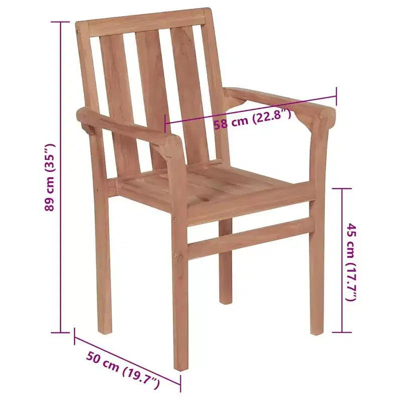 vidaXL Set di 8 Sedie da Giardino Impilabili in Legno di Teak con Cuscini Grigi - Sedie da Esterno Durevoli