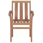 vidaXL Set di 8 Sedie da Giardino Impilabili in Legno di Teak con Cuscini Grigi - Sedie da Esterno Durevoli