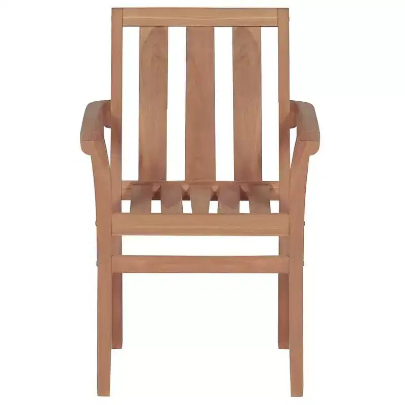 vidaXL Set di 8 Sedie da Giardino Impilabili in Legno di Teak con Cuscini Grigi - Sedie da Esterno Durevoli