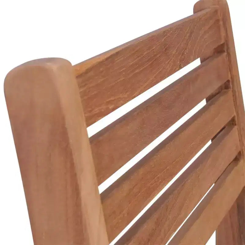 vidaXL Sedie da giardino per esterno, set da 4, con cuscini grigi inclusi, realizzate in legno massello di teak resistente, design impilabile, versatili per uso domestico o caffè
