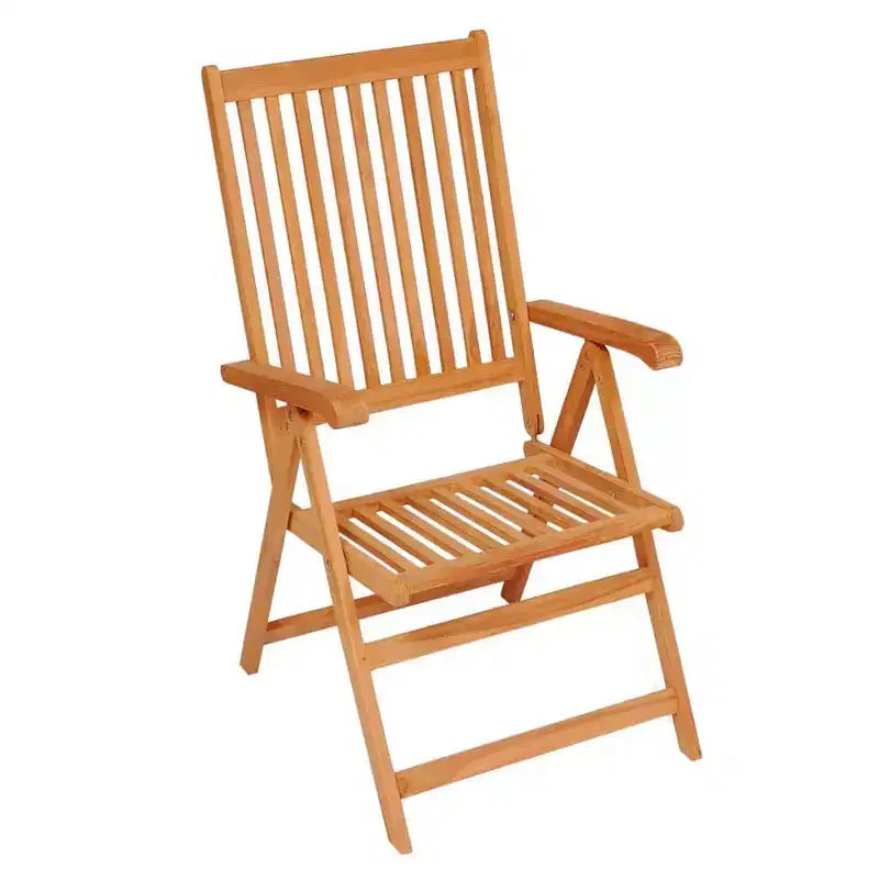 vidaXL Set di Sedie da Giardino in Teak con Cuscini Rossi, Resistente alle Intemperie, Pieghevole, Regolabile, Comodo Arredamento per Esterni per Giardino, Patio e Area Salotto