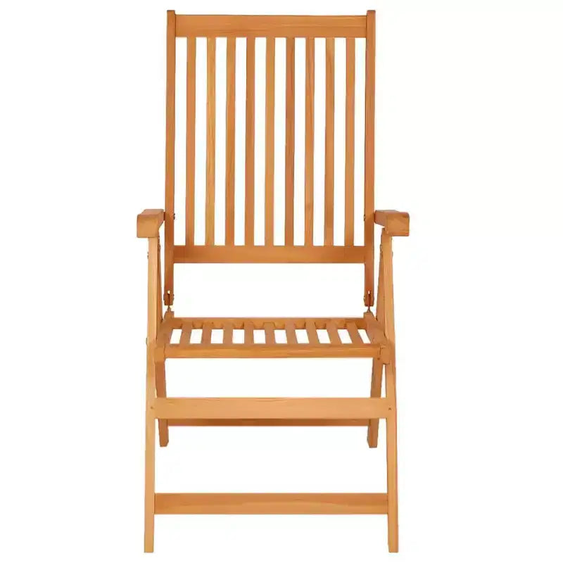 vidaXL Set di Sedie da Giardino in Teak con Cuscini Rossi, Resistente alle Intemperie, Pieghevole, Regolabile, Comodo Arredamento per Esterni per Giardino, Patio e Area Salotto