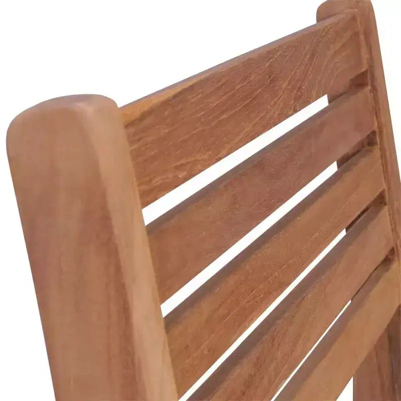 vidaXL Set of 2 Patio Chairs with Beige Cushions - Stackable Outdoor Furniture Made from Solid Teak Wood - Ideal for Homes, Offices, Bars, and Cafes